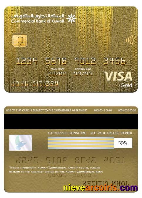 Kuwait Commercial Bank visa gold card visa gold card